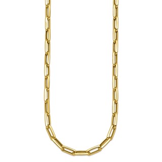 Herco 14K Polished Knife-edge Oval Link 24 Inch Necklace
