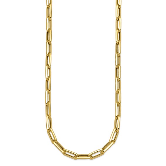 Herco 14K Polished Knife-edge Oval Link 24 Inch Necklace
