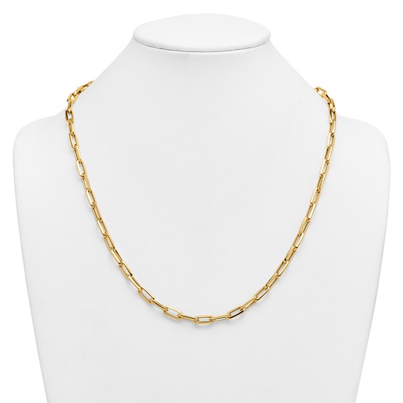 Herco 14K Polished Knife-edge Oval Link 24 Inch Necklace