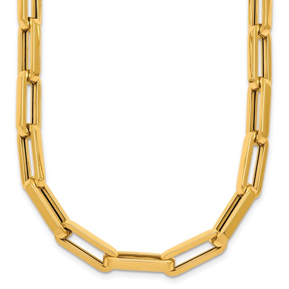 Herco 14K Polished 6.2mm Elongated Oval Link 24 Inch Necklace