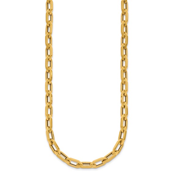 Herco 14K Polished 1.8mm Geometric Link 18 Inch with .5 Inch Extension Necklace