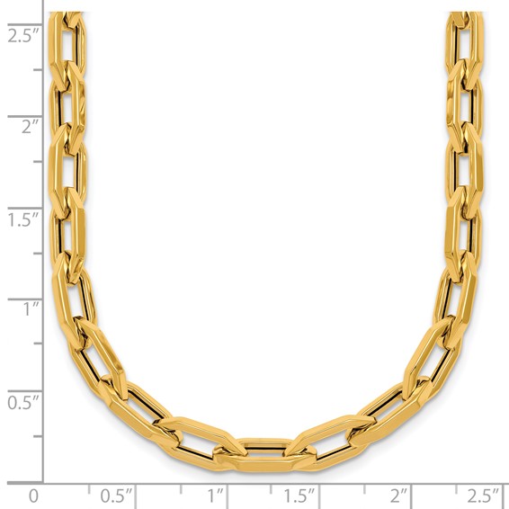 Herco 14K Polished 1.8mm Geometric Link 18 Inch with .5 Inch Extension Necklace