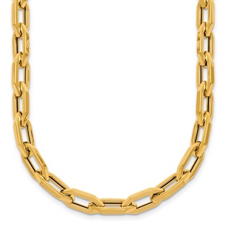 Herco 14K Polished 1.8mm Geometric Link 18 Inch with .5 Inch Extension Necklace