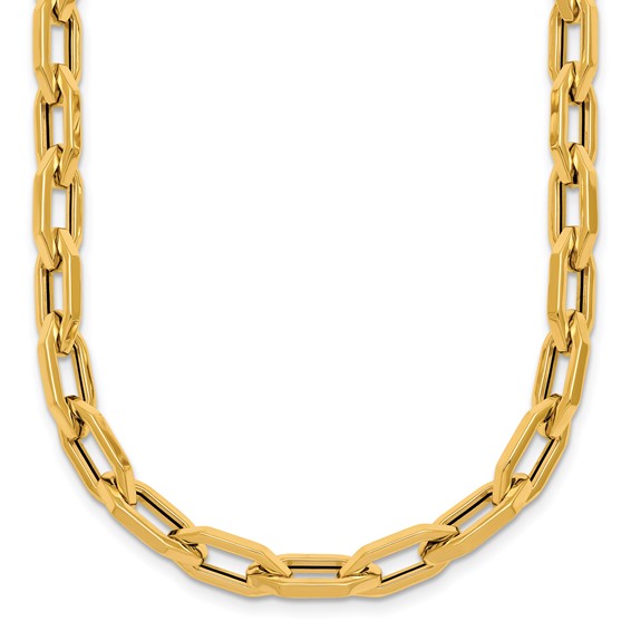 Herco 14K Polished 1.8mm Geometric Link 18 Inch with .5 Inch Extension Necklace