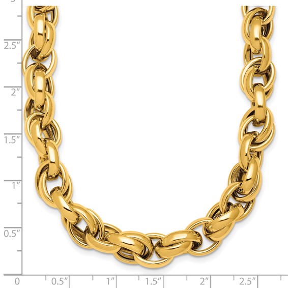 Herco 14K Polished Double Link 18.5 Inch Necklace