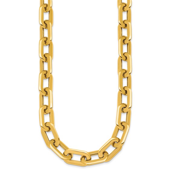 Herco 14K Polished Flat Oval Link ChaInch 18 Inch Necklace