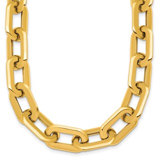 Herco 14K Polished Flat Oval Link ChaInch 18 Inch Necklace