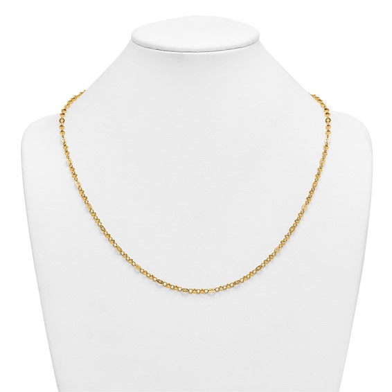 Herco Gold Polished Fancy Link Necklaces