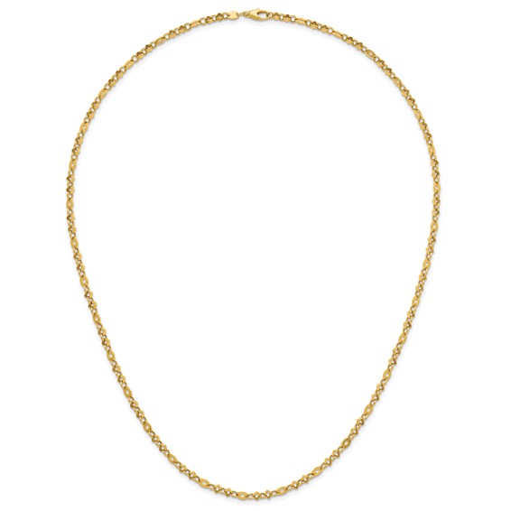 Herco Gold Polished Fancy Link Necklaces