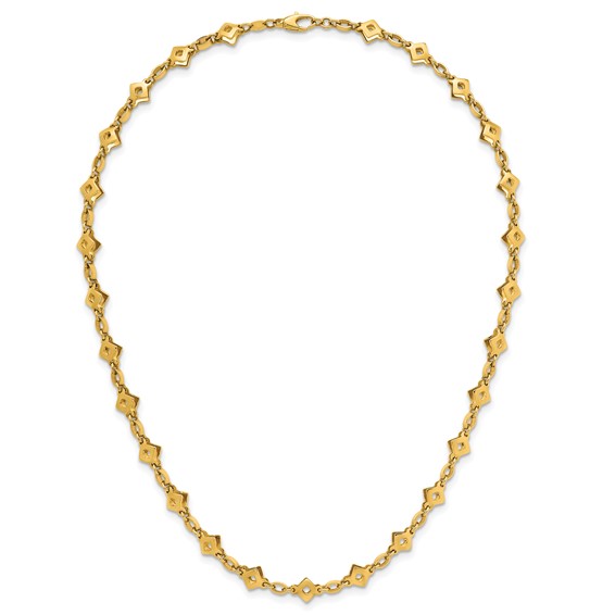 Herco 14K Polished  Mixed Link 17.5 Inch Necklace