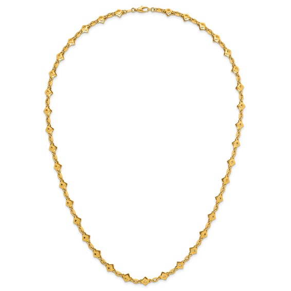 Herco 14K Polished  Mixed Link 24 Inch Necklace