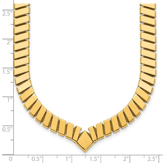 Herco 14K Polished 7.3mm Flat Bar Link 18 Inch Necklace