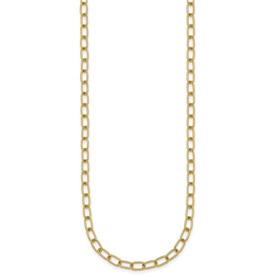 Herco 14K Polished 4mm Oval Link Cable 24 Inch Necklace