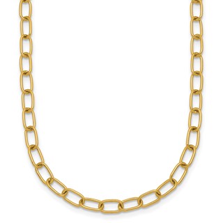 Herco 14K Polished 4mm Oval Link Cable 24 Inch Necklace
