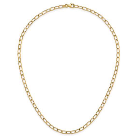 Herco 14K Polished 4mm Oval Link Cable 18 Inch Necklace