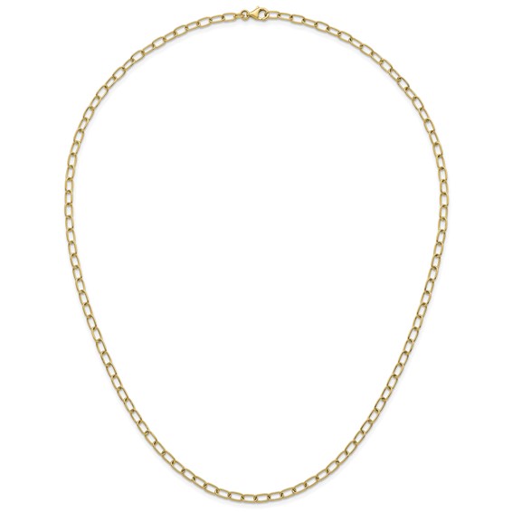 Herco 14K Polished 4mm Oval Link Cable 24 Inch Necklace