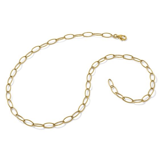 Herco 14K Polished Fancy Oval Link 18 Inch Necklace