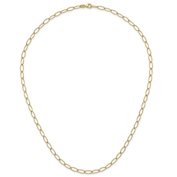 Herco 14K Polished Fancy Oval Link 24 Inch Necklace