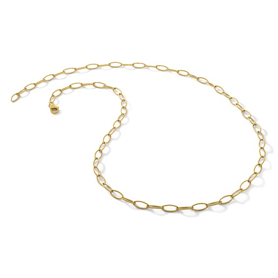 Herco 14K Polished Fancy Oval Link 24 Inch Necklace