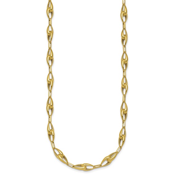 Herco 14K Polished Solid Teardrop Link 18 Inch Necklace