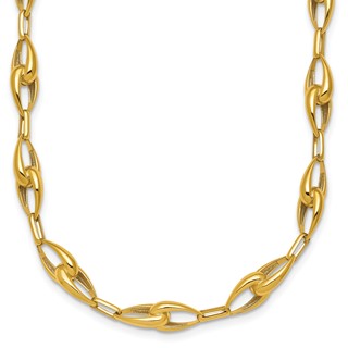 Herco 14K Polished Solid Teardrop Link 18 Inch Necklace