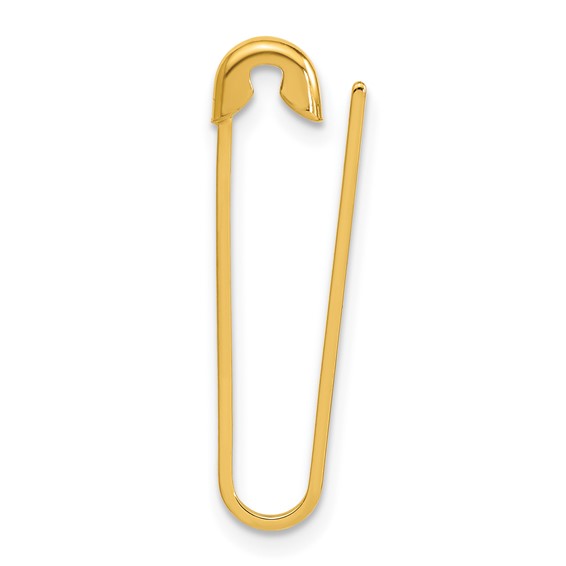 Herco 14K Polished Solid Safety Pin Pendant