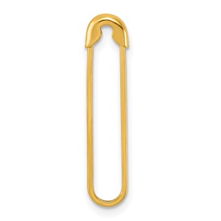 Herco 14K Polished Solid Safety Pin Pendant