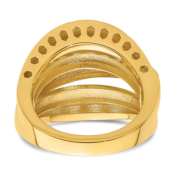 Herco 14K Polished and Diamond-cut Fancy Ring