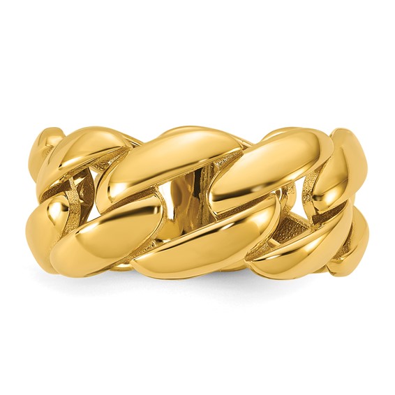 Herco 14K Polished 9.75mm Curb Link Ring