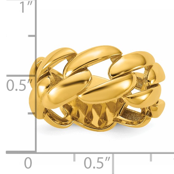 Herco 14K Polished 9.75mm Curb Link Ring