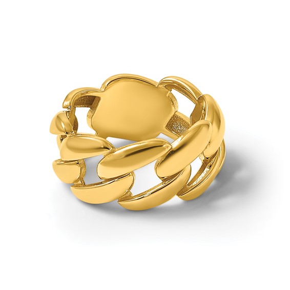 Herco 14K Polished 9.75mm Curb Link Ring