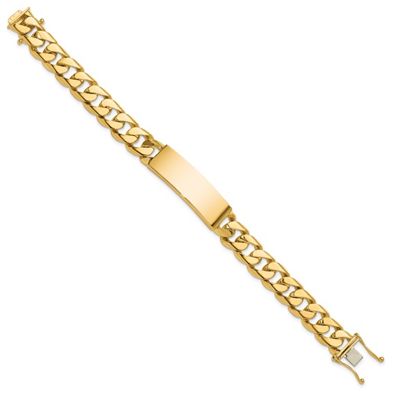 Herco Gold Solid Customizable Curb Link ID Bracelets