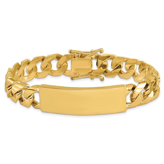Herco Gold Solid Customizable Curb Link ID Bracelets