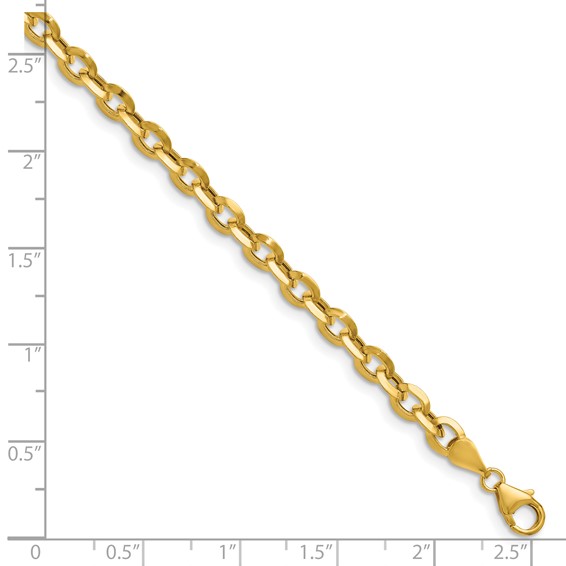 Herco Gold Semi-Solid Triangle Rolo Chain