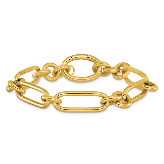 Herco 14K Polished 10.75mm Fancy Link 8.25 inch Bracelet
