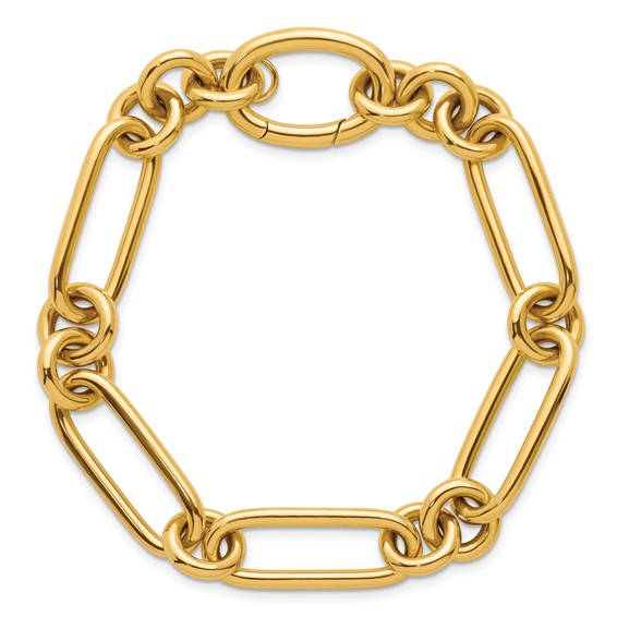 Herco 14K Polished 10.75mm Fancy Link 8.25 inch Bracelet