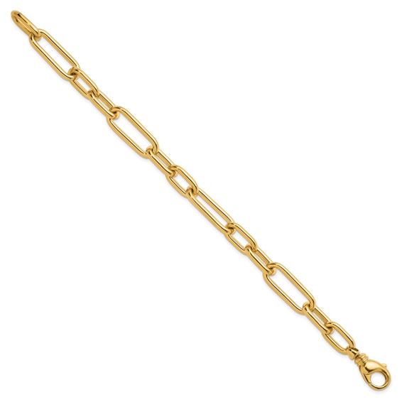 Herco 14K Polished 10mm Paperclip Link 8 inch Bracelet