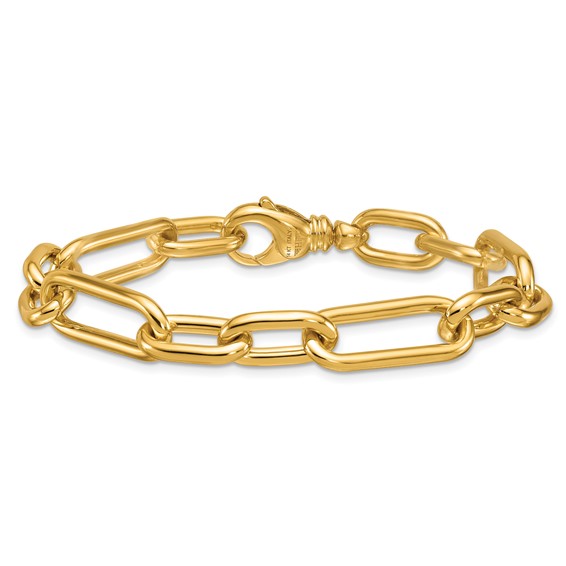 Herco 14K Polished 10mm Paperclip Link 8 inch Bracelet