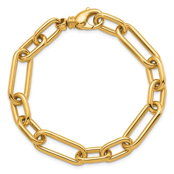 Herco 14K Polished 10mm Paperclip Link 8 inch Bracelet