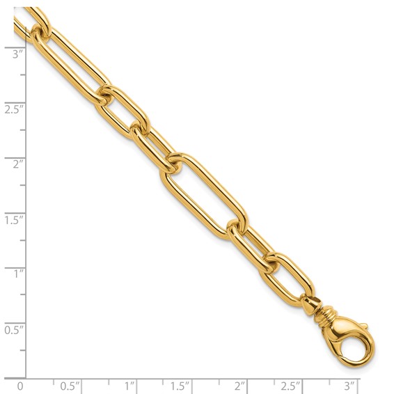 Herco 14K Polished 10mm Paperclip Link 8 inch Bracelet