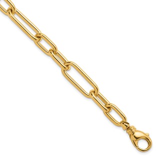 Herco 14K Polished 10mm Paperclip Link 8 inch Bracelet