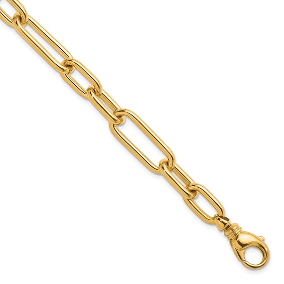 Herco 14K Polished 10mm Paperclip Link 8 inch Bracelet