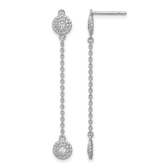 HERCO Gold Diamond Button Earrings