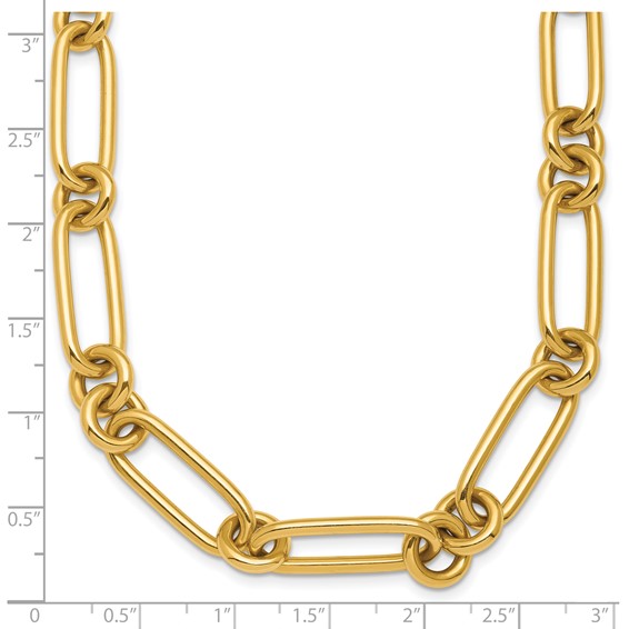 HERCO Gold 10mm Round and Oval Link Necklaces