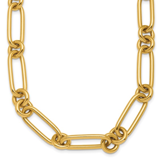 HERCO Gold 10mm Round and Oval Link Necklaces