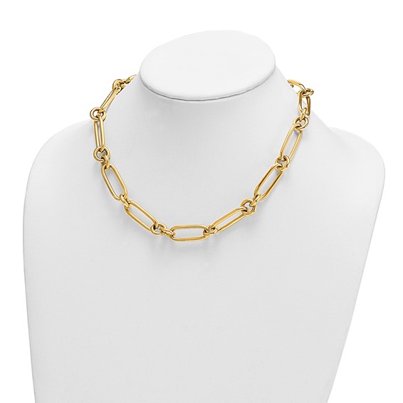HERCO Gold 10mm Round and Oval Link Necklaces