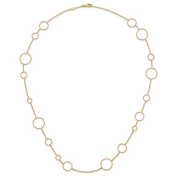 HERCO Gold Open Circles Chain Necklaces