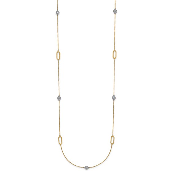 HERCO Gold Diamond Fancy Link Necklaces