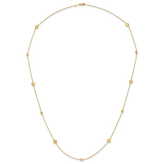 HERCO Gold Fancy Link with Discs Necklaces