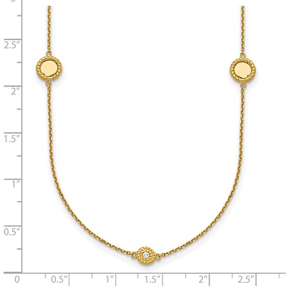HERCO Gold Fancy Link with Discs Necklaces